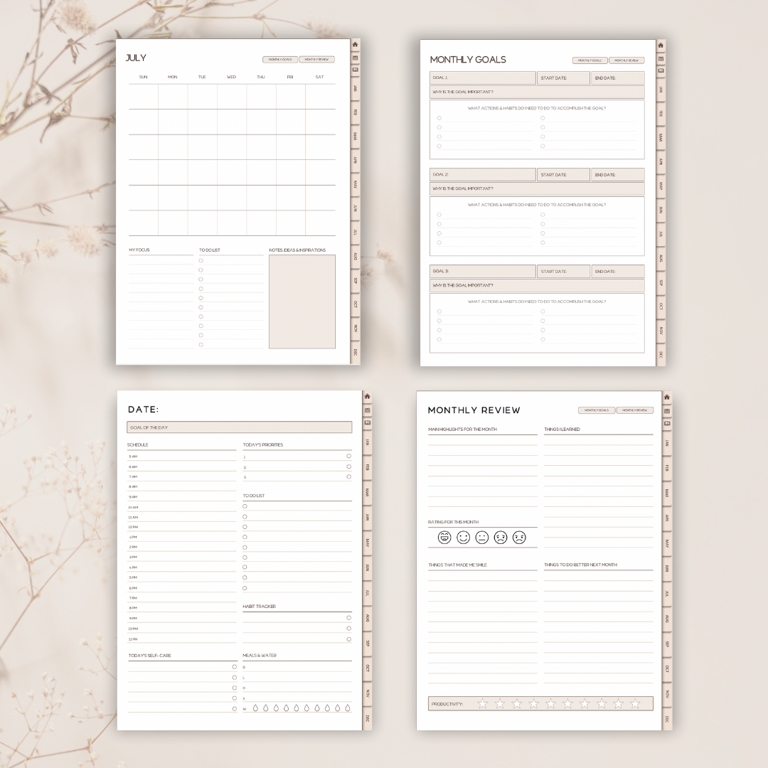 Reusable templates that you can easily duplicate, hyperlinked pages for easy access